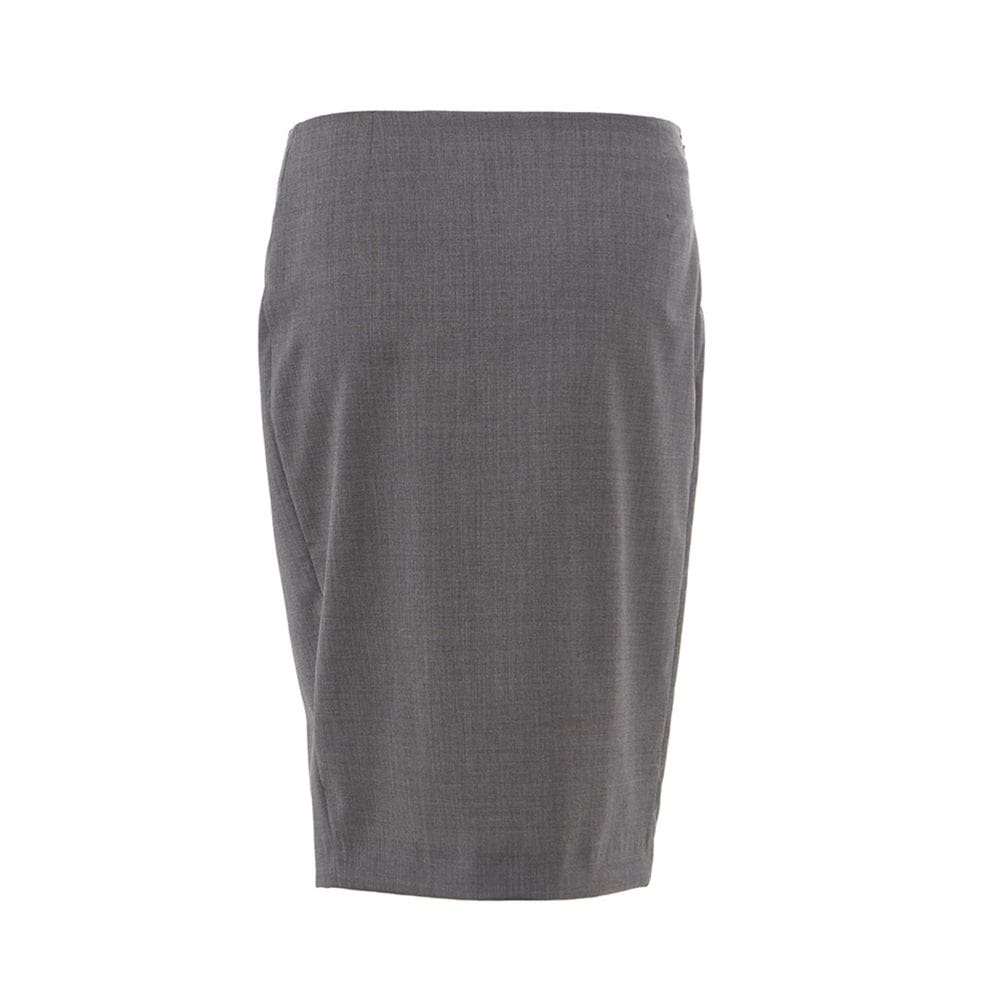 Lardini Chic Gray Wool Pencil Skirt - Image 2
